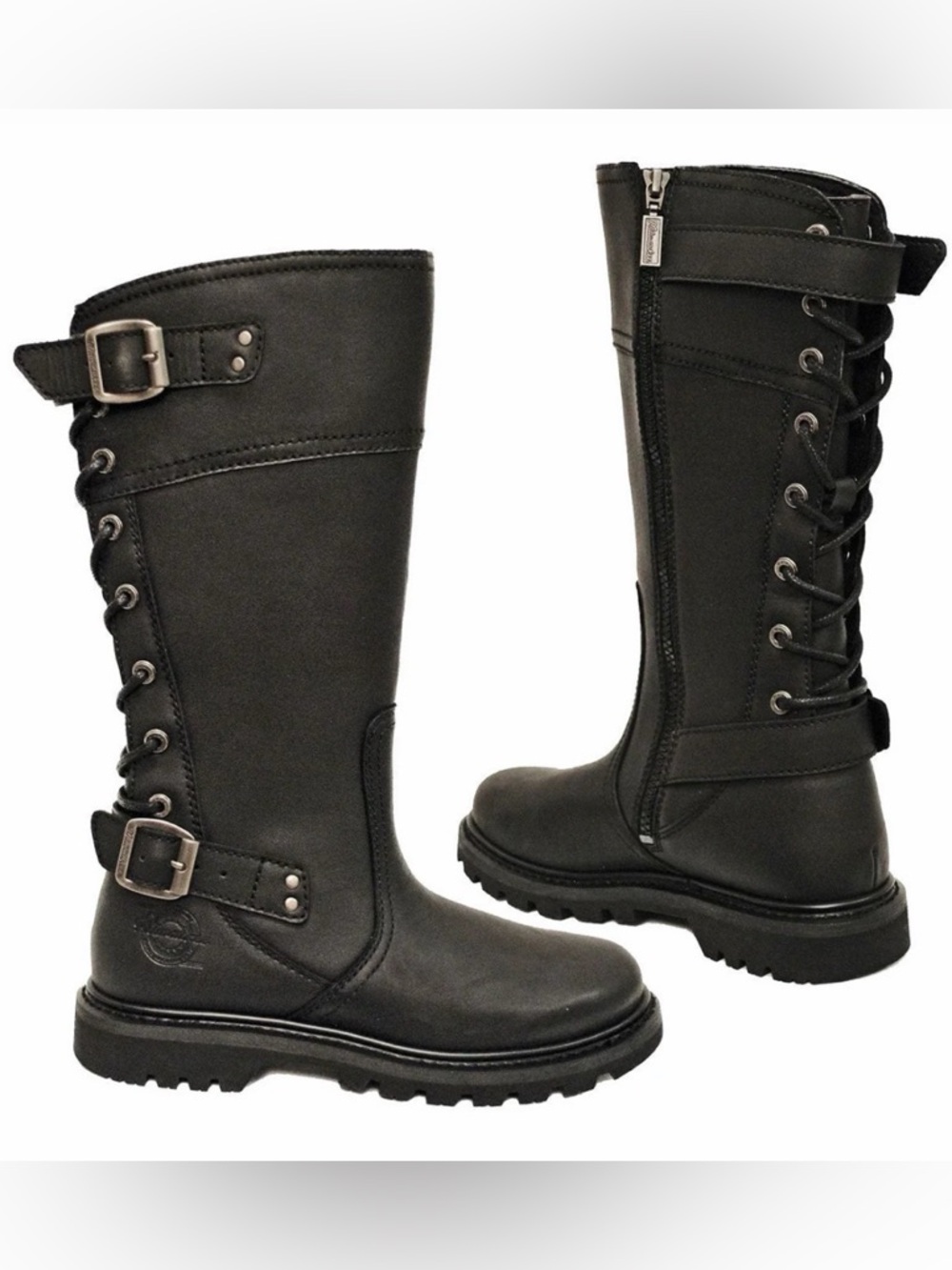 MILWAUKEE MOTORCYCLE CLOTHING CO. WOMEN'S DREAMGIRL 14” MOTO BOOTS - SIZE 7C